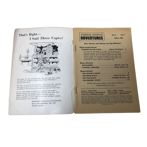 Science Fiction Adventures - April 1958 - Shadow on the Stars - Robert Silverber - Picture 4 of 11